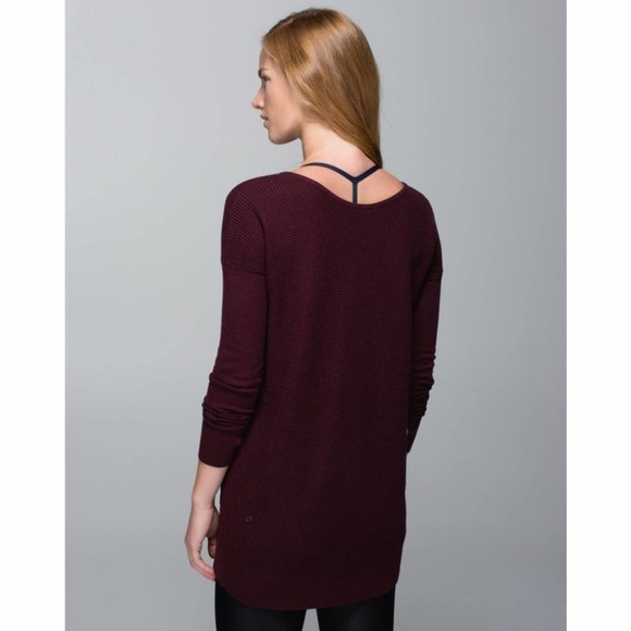 NEW Lululemon The Sweater Life Pullover in Heathered Bordeaux Drama - Picture 4 of 15